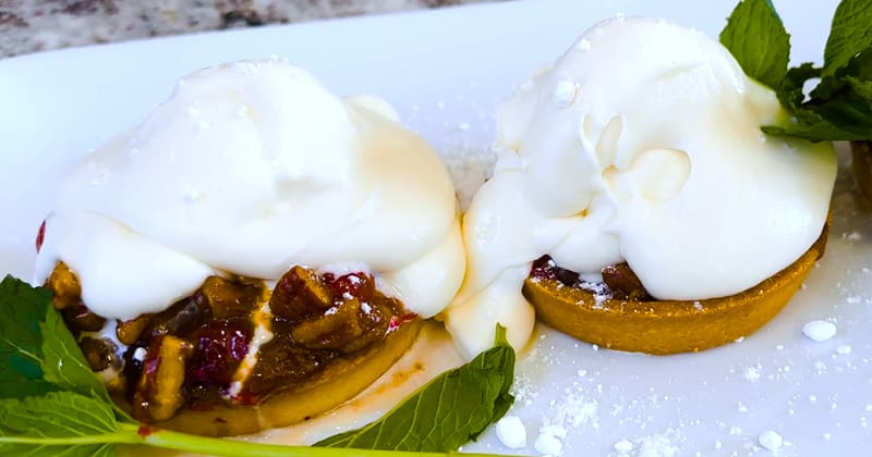 Wood-Fried Cranberry, Pecan & Walnut Tart