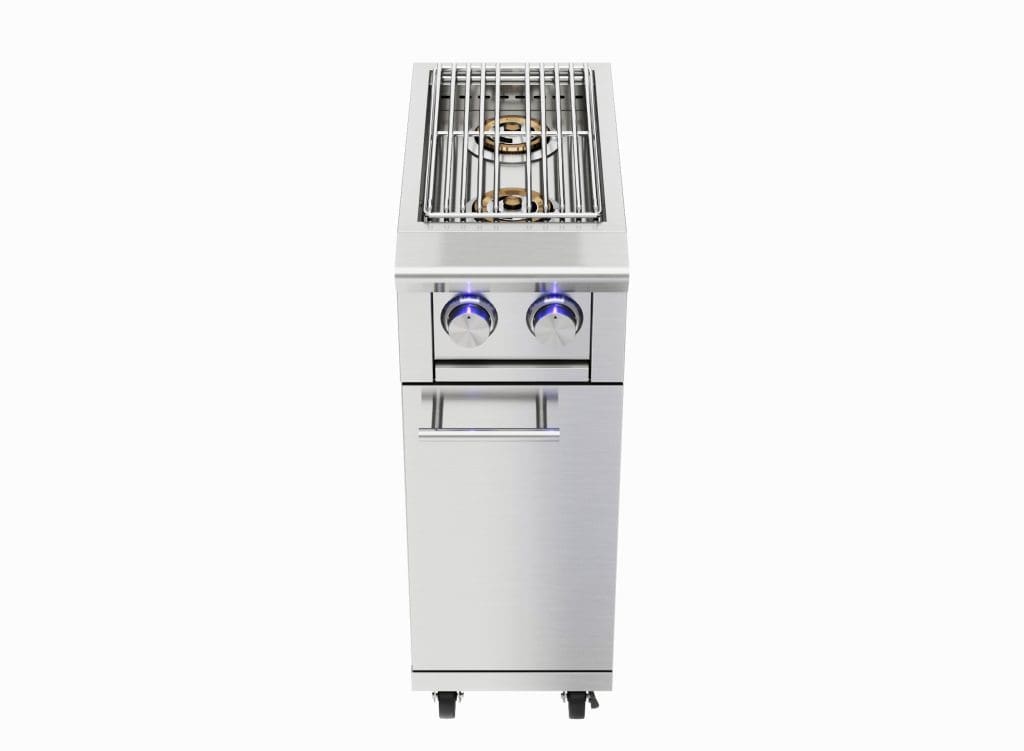 Cart with side burner (add to grill cart/ships with conversion kit)