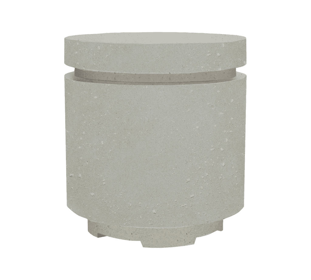 Matching round tank enclosure GFRC